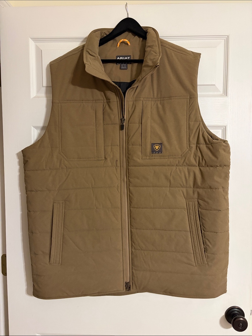 Ariat Rebar Valiant Stretch Canvas Insulated Vest Khaki Heather Medium 10046646